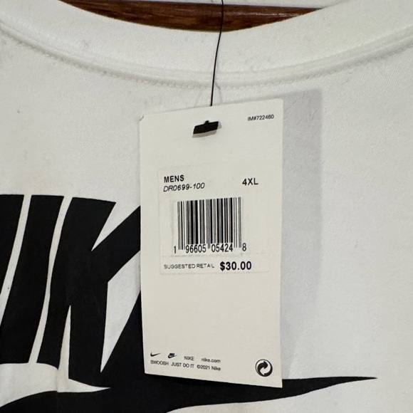 Nike Men's Classic White Long Sleeve Tee - Picture 2 of 3